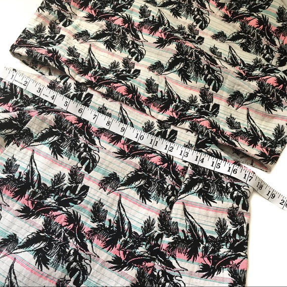 TOPSHOP Tropical Leaf Crop Overlay Skater Dress - Picture 8 of 9